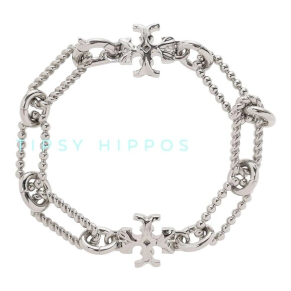 Tory Burch Silver Roxanne Chainlink Bracelet - Picture 1 of 6